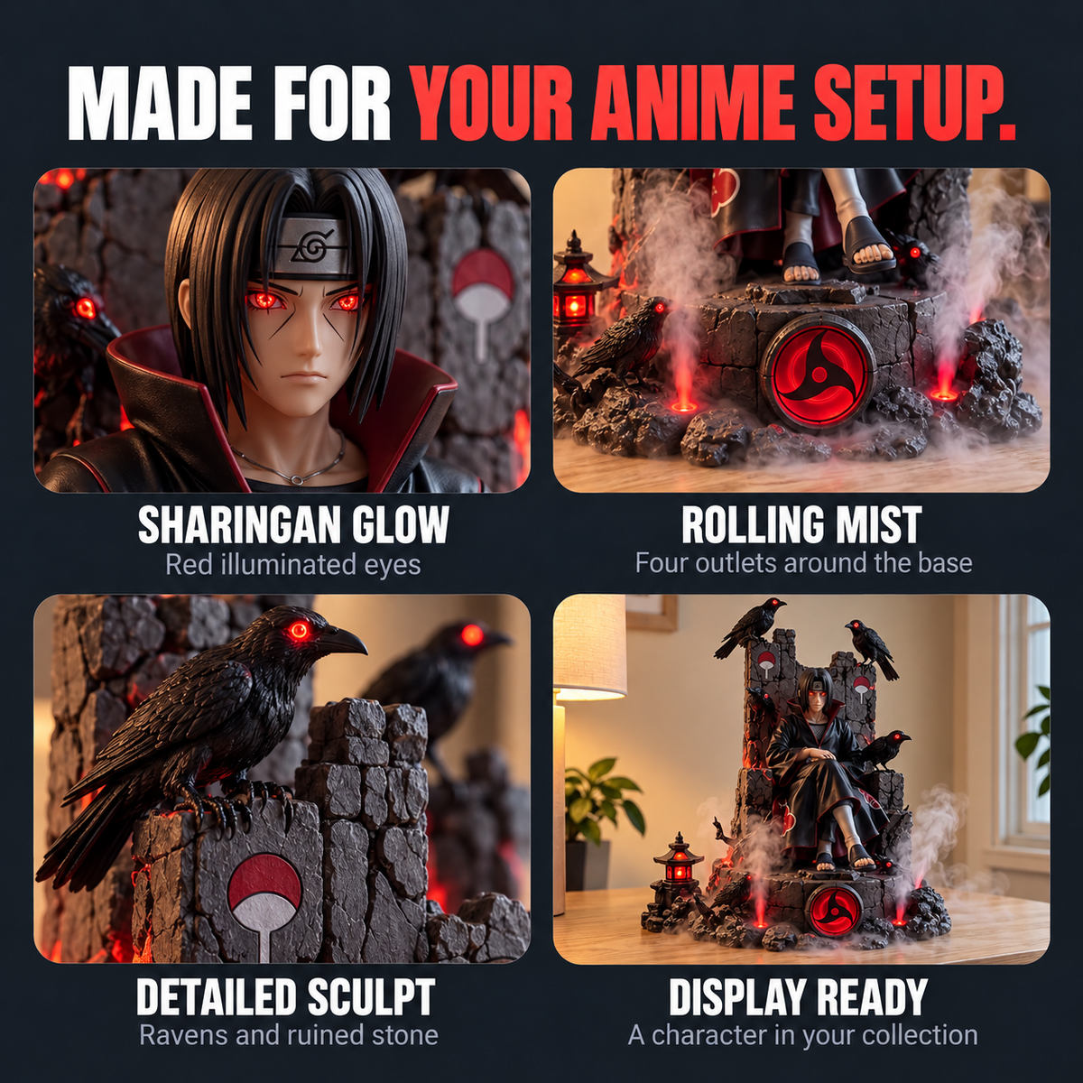UchiMist Itachi Throne Humidifier product card — features