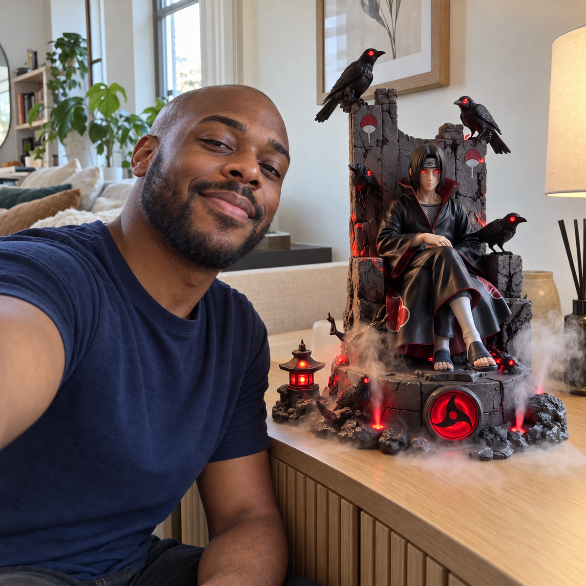 Generated illustrative UchiMist lifestyle photo — review black man