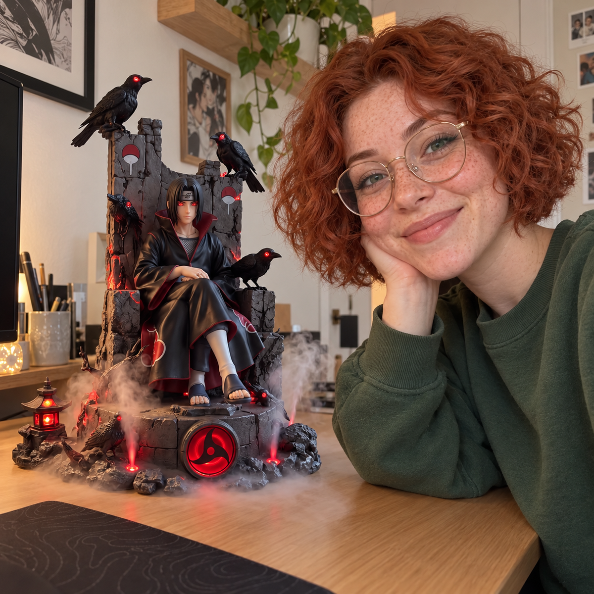 Generated illustrative UchiMist lifestyle photo — review redhead